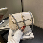 Сумка на одно плечо, небольшая сумка, летняя модная сумка через плечо, французский стиль, 2023, крокодиловый принт
