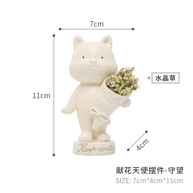 Nanyuan Chuanfang zakka dibujos animados flor Ángel resina decoración creativa maceta micro paisaje jardinería Decoración