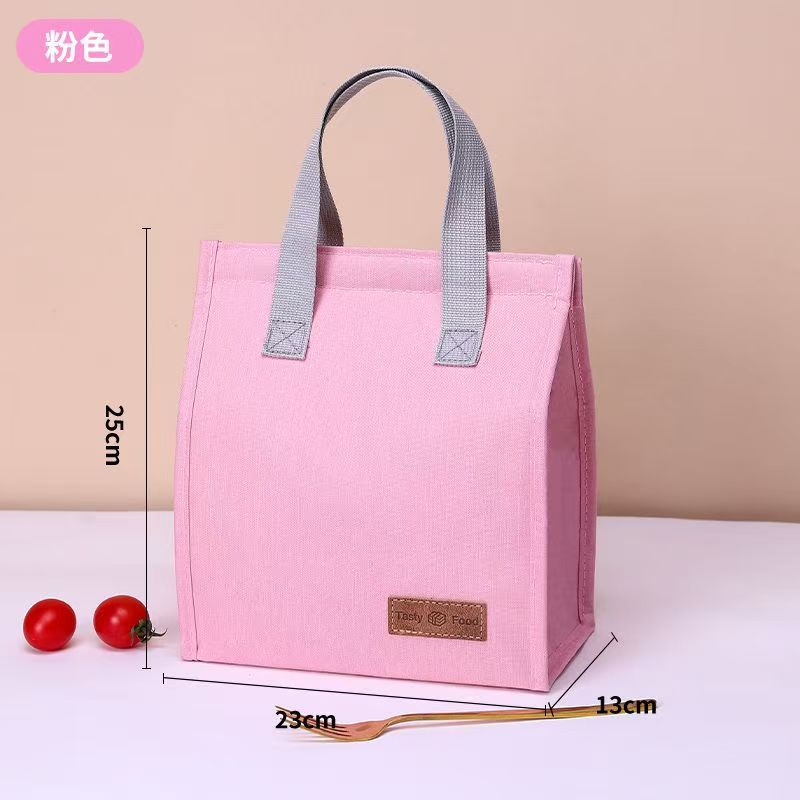 Bolsa de almuerzo de aluminio gruesa minimalista, bolsa de almuerzo de gran capacidad, bolsa de aislamiento térmico para empleados de oficina con comida, bolsa de almuerzo portátil