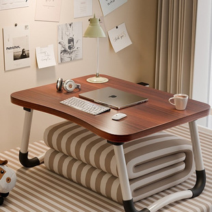 Simple Foldable Bed Table Study Desk Laptop Table Lazy Bedroom Bay Window Table Pit Table
