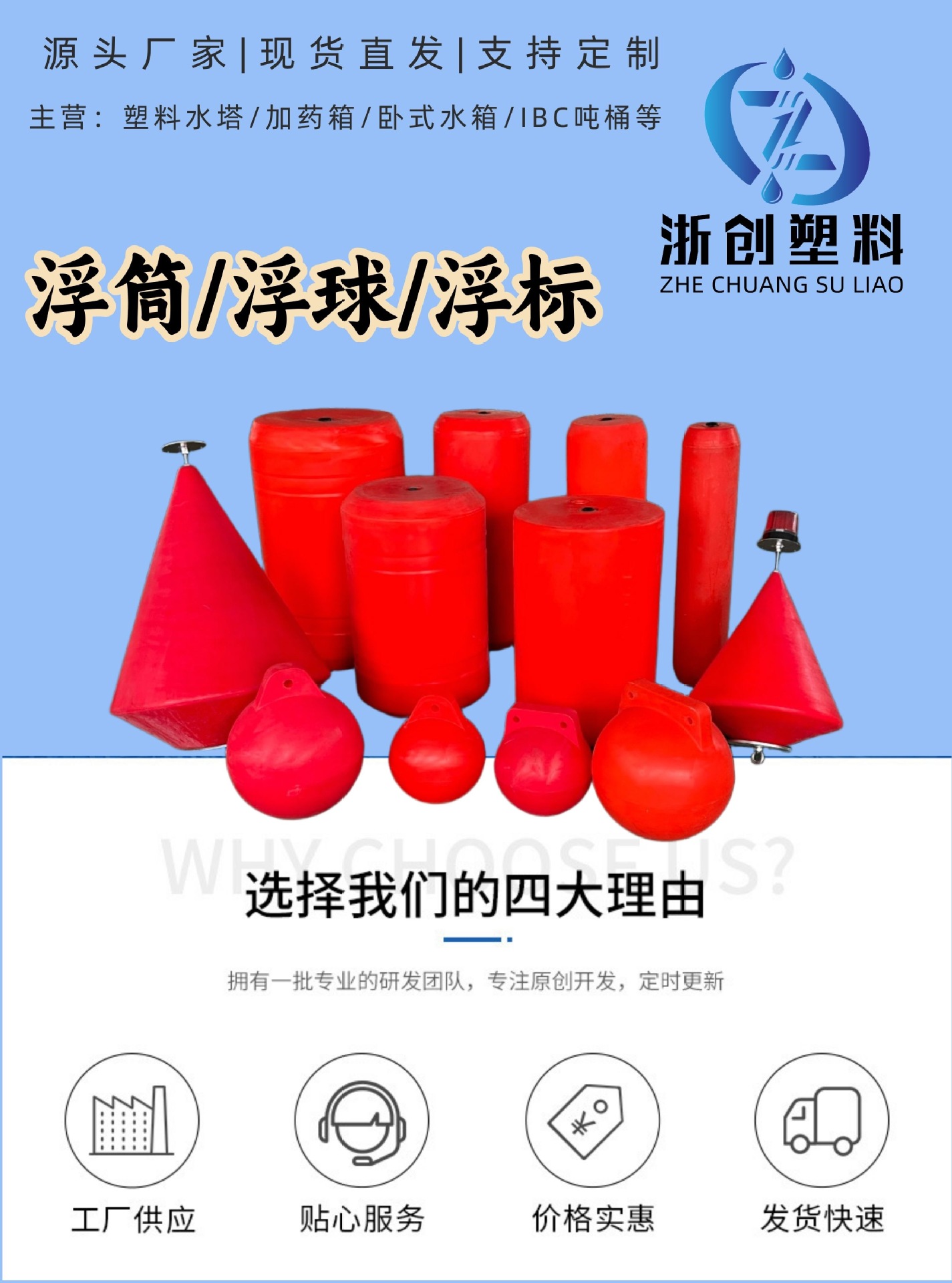 水上警示浮球滚塑聚乙烯PE浮体单耳双耳孔洞穿绳连接浮排海面浮漂-阿里巴巴