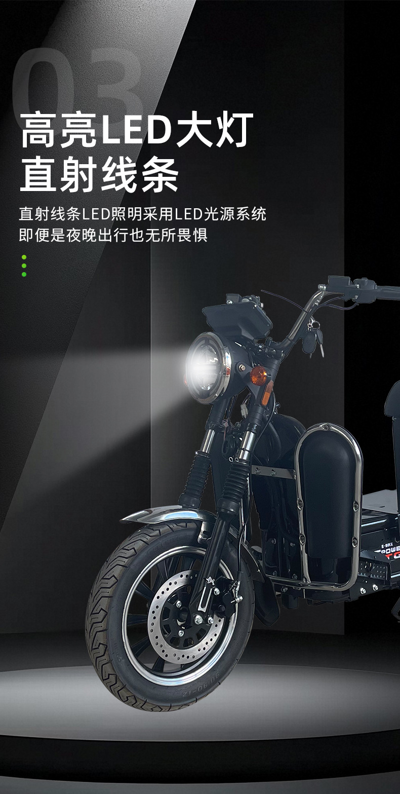 Cross-Border Heavy-Duty Electric Vehicle Export Electric Motorcycle for Express Delivery, Two-Wheeled Mountain Climbing Cargo Carrier, Long-Distance Delivery King, Wholesale
