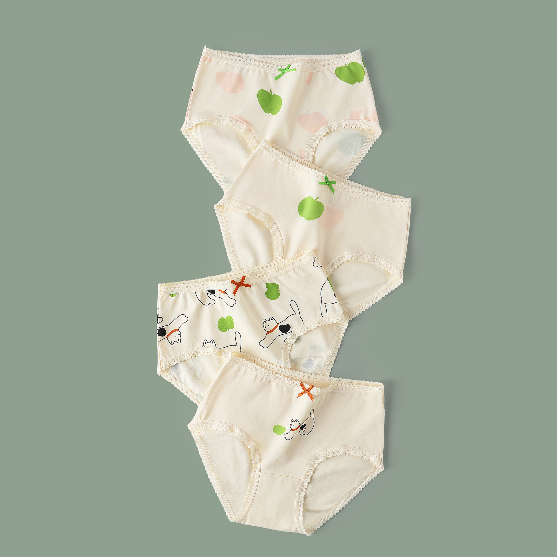 Calzoncillos para niñas, pantalones cortos antibacterianos para niños de algodón coreano