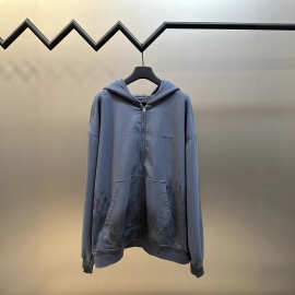 天花板版本现货高品质BL家新款做旧刺绣拉链连帽卫衣宽松版情侣款