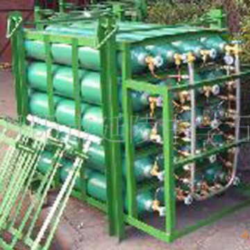 20头卧式氢气集装格 气瓶集装格汇流排双侧单侧汇流排集装格厂家