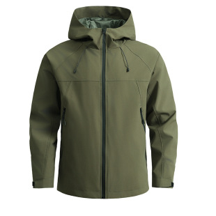 Outdoor single-layer jacket men's autumn and winter windproof waterproof breathable wear-resistant travel windbreaker thin mountaineering plus size coat