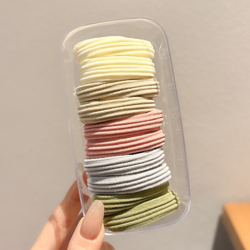 Coletero elástico sencillo de nuevo estilo 2026, banda para el pelo pequeña sin costuras para mujer, suave para el cabello, sujetador de cola de caballo.