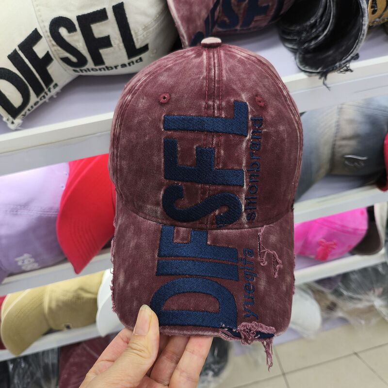跨境外贸新款高品质复古水洗做旧休闲显脸棒球帽时尚字母鸭舌帽子|undefined