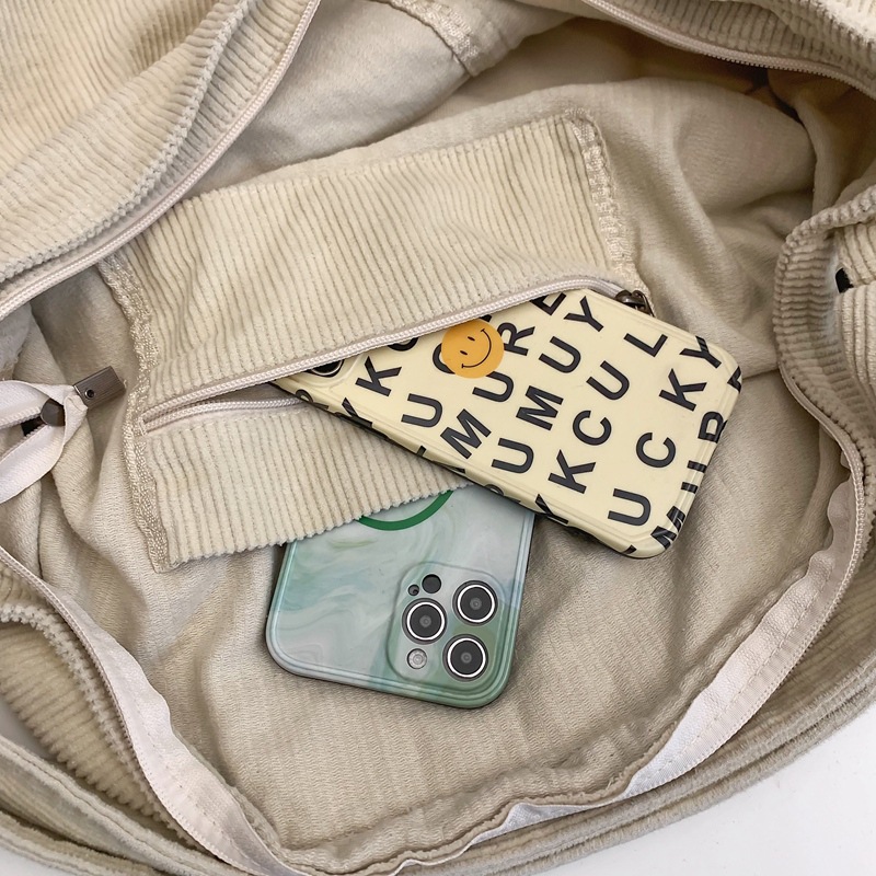 Bolso femenino 2024 nuevo estilo literario japonés bolso de lona de gran capacidad bolso de estudiante de estilo perezoso simple y versátil