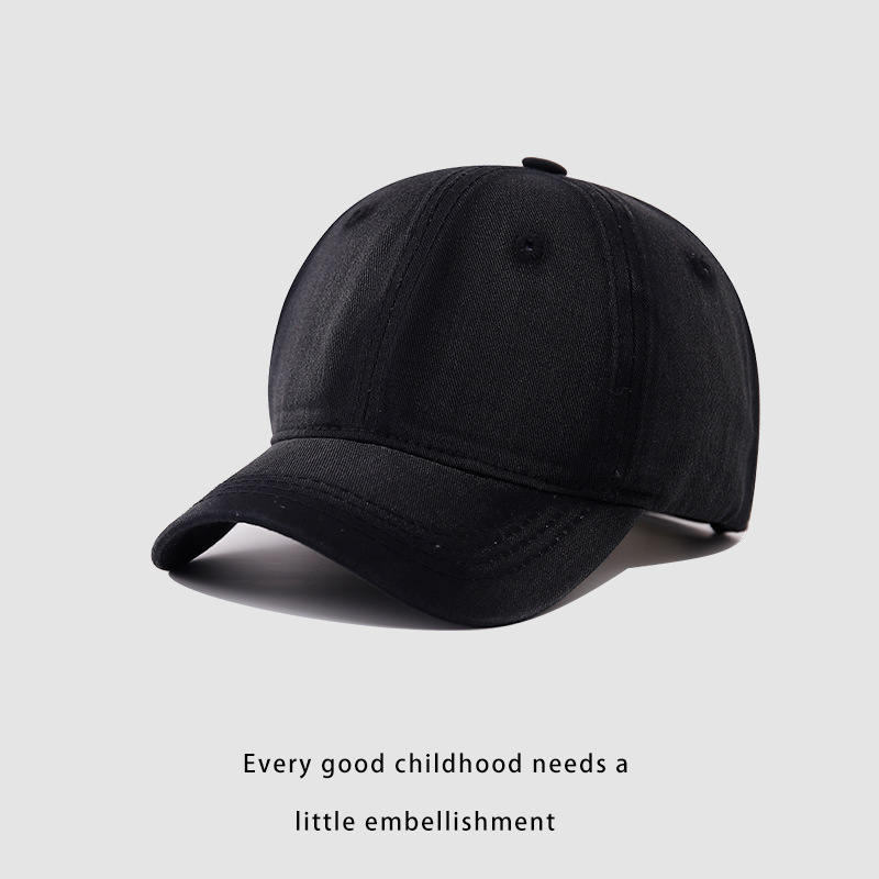 Sombreras de boca de pato de cabeza grande para niños y niñas de verano muestran la cara pequeña delgada blando sombrero de béisbol profundo transpirable sombrero profundo