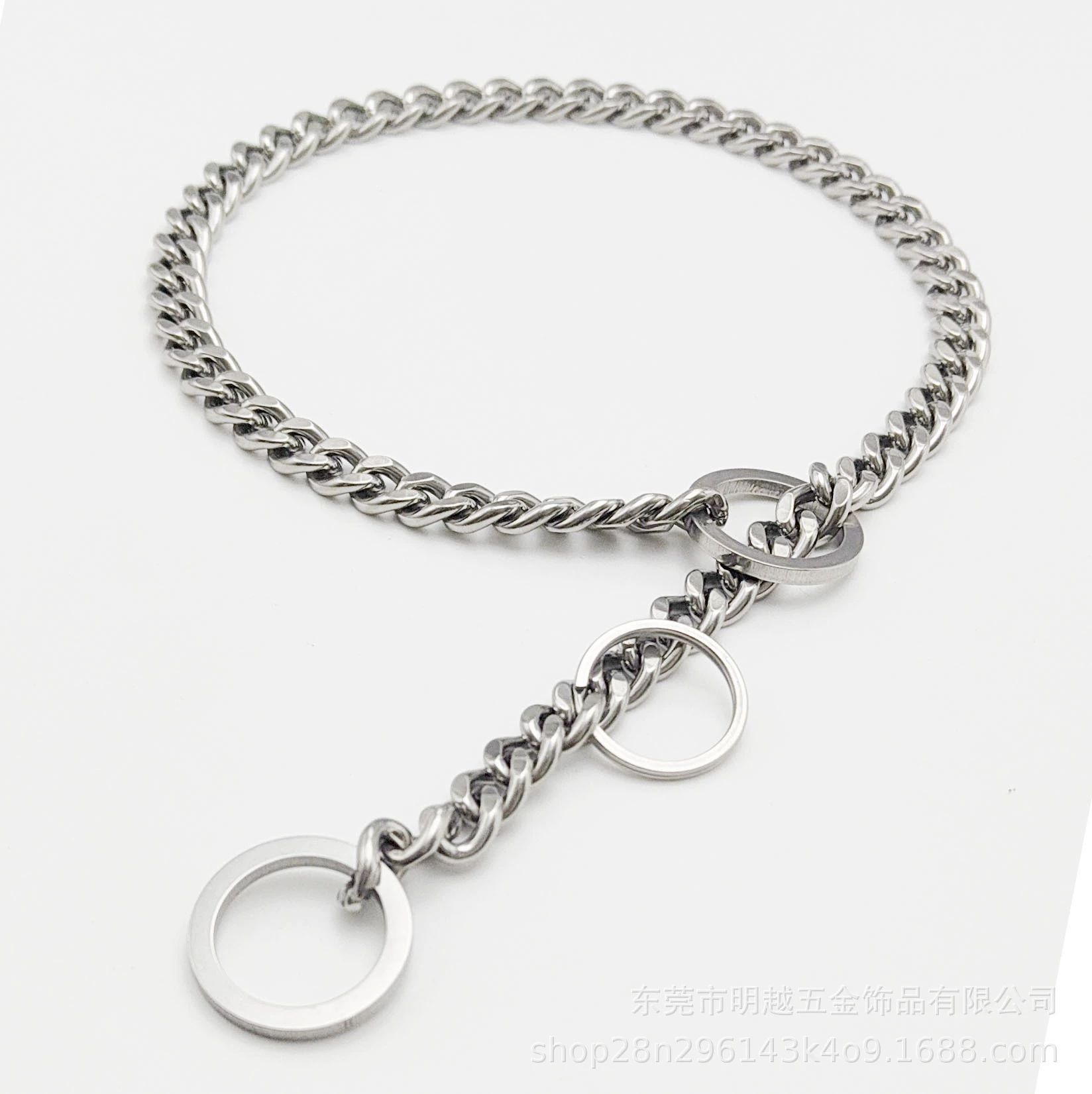 Собака Цепь Принадлежности для животных 304 Нержавеющая сталь p-Цепь для обучения ошейник против укуса