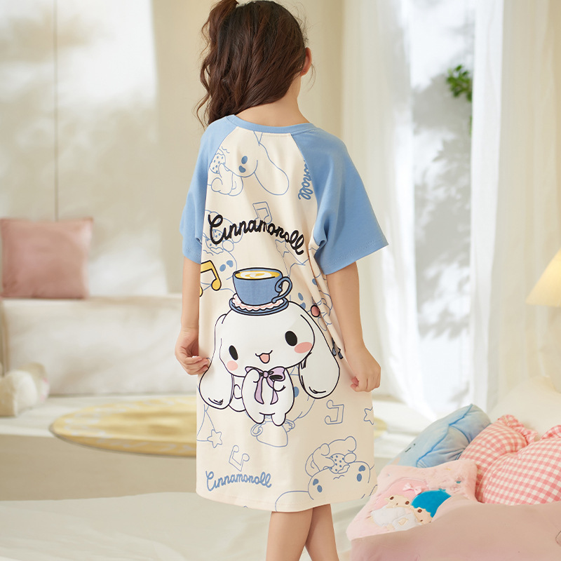 Pijama infantil de verano delgado 3 - 15 años delgado dibujos animados lindos estudiantes ropa para el hogar pijamas de aire acondicionado bebé