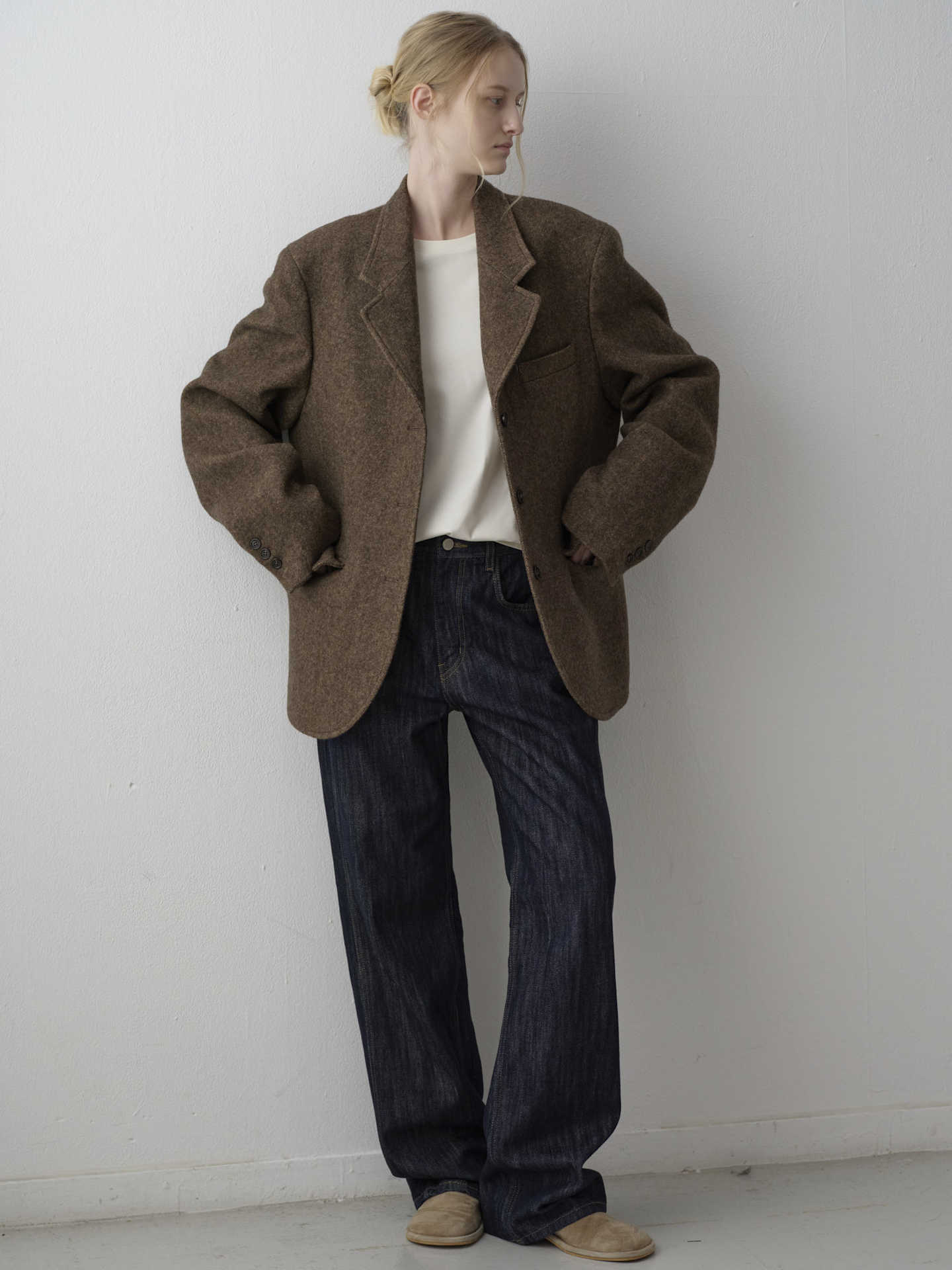 In Stock FAC*DE PATTE*N Woolen For Women Autumn Winter New Simple Elegant Commuter Blazer_ecoleips.com