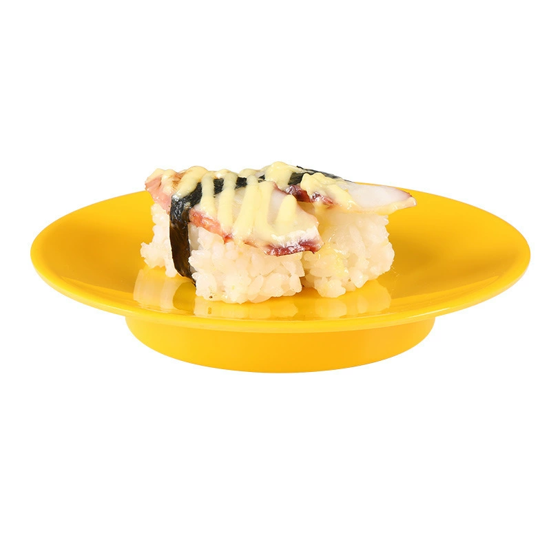 Bantamine tableware self -help rotation rotation sushi tray creative plastic plate circular dish turns to commercial imitation porcelain