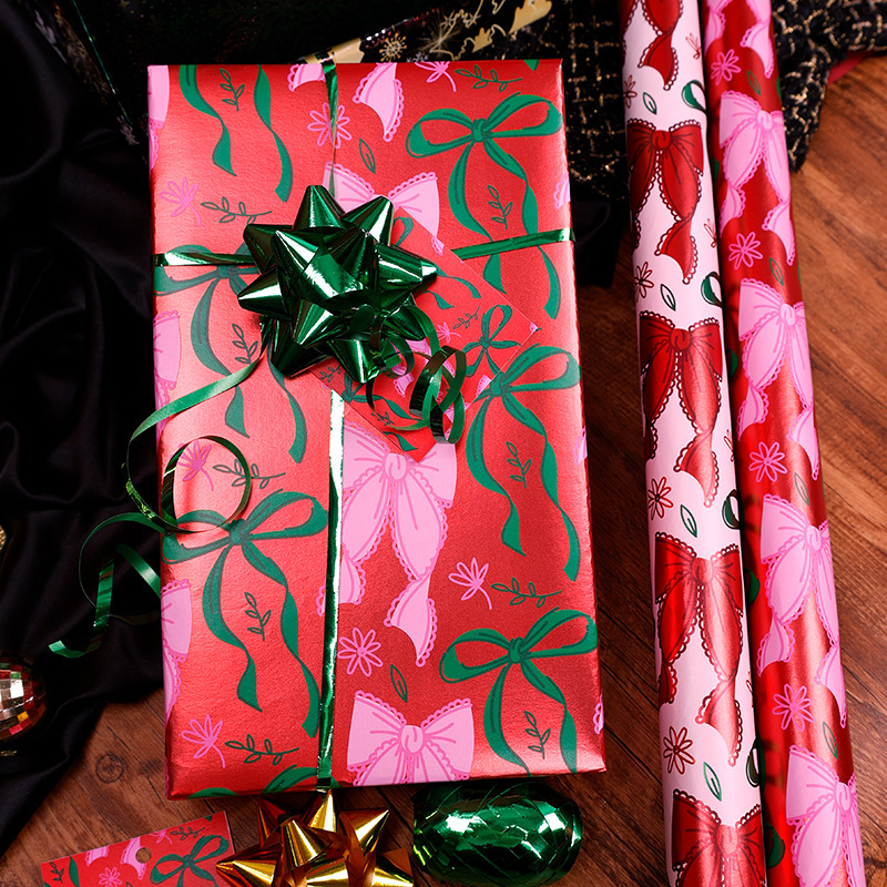 Transfronterizos para Amazon nuevo papel de aluminio de gran tamaño de papel de embalaje de regalo de cartas de copo de nieve de Navidad