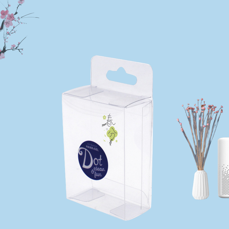 透明pvc冰箱贴包装盒带挂钩彩印pet杯垫塑料盒日用品折盒pp磨砂盒