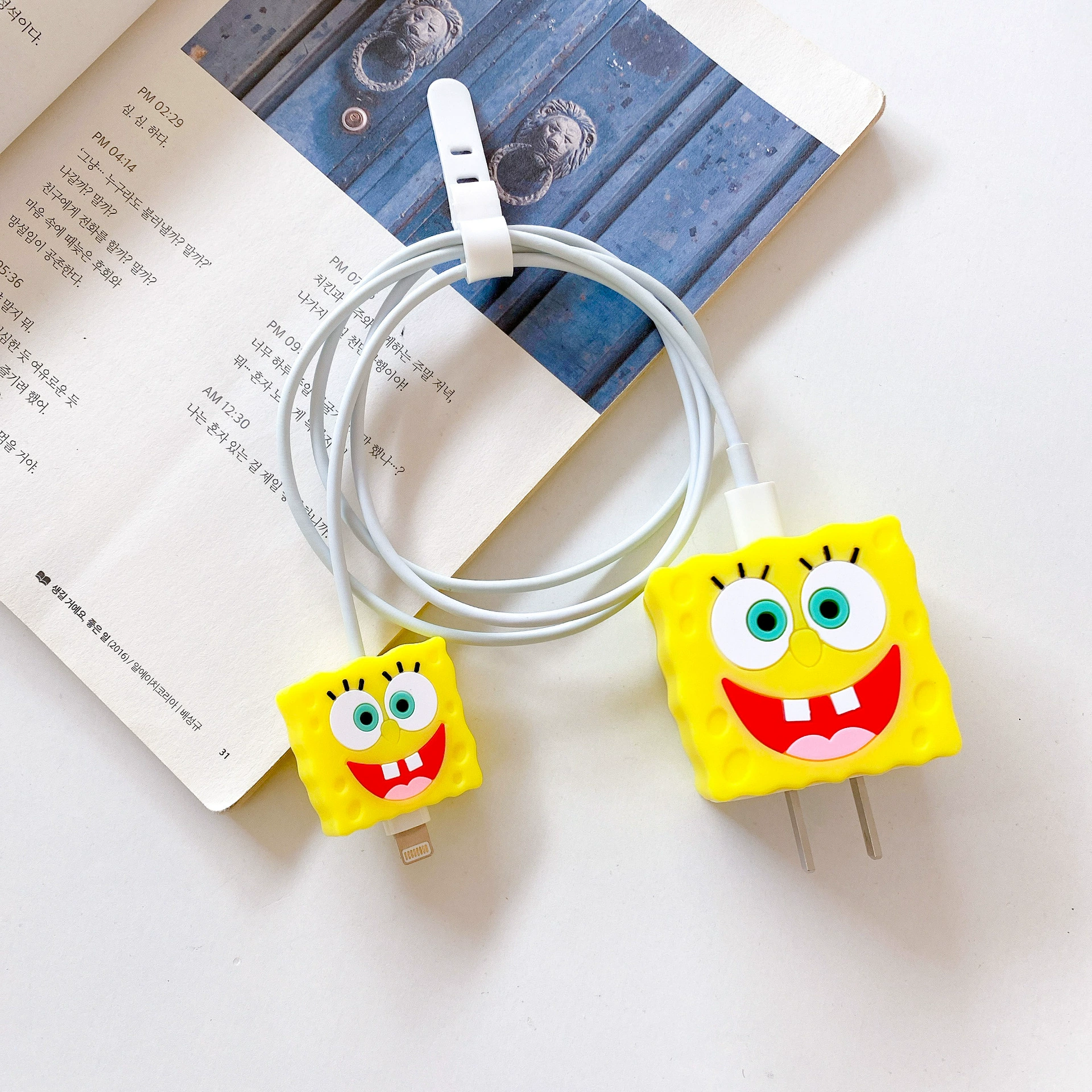 Apple, cartoon charger, protective case, 20W