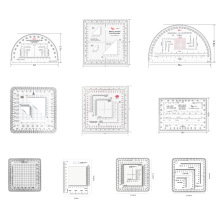 军事量角器6英寸内置刻度MP-1战术上的学习培训部队测绘尺比例尺