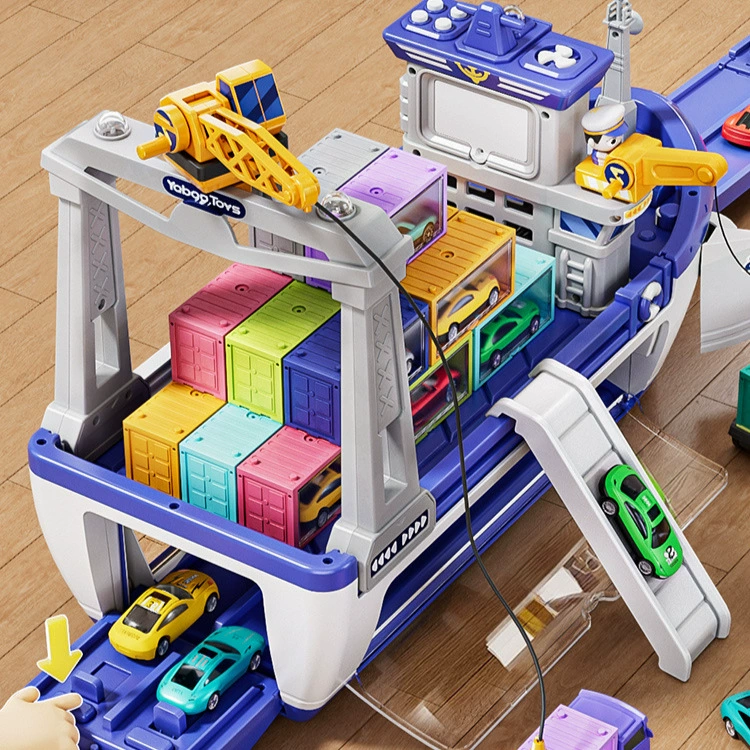 2025 новый пароход контейнерный сплав маленький автомобильный набор детские игрушки мальчик подарок на день рождения 3 года 6