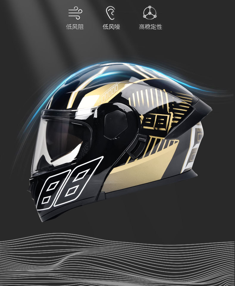 Ad Electric Motorcycle Helmet Men's and Women's Motorcycle Safety Helmet All-Season Full-Face Helmet 3C/Dot Certified Open-Face Helmet