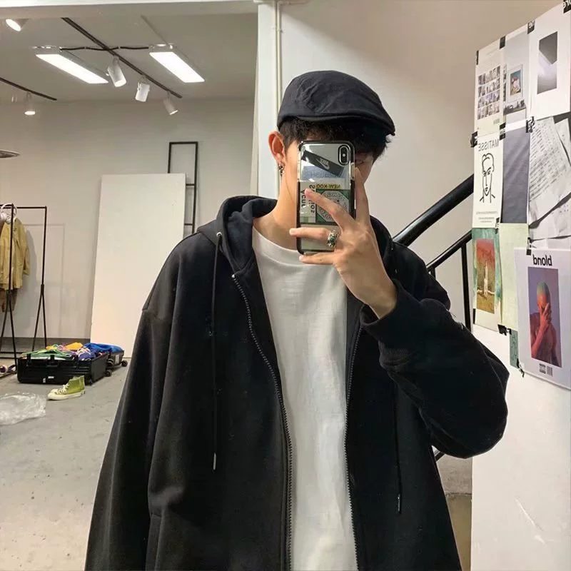 Толстовка худи с капюшоном, oversized для детей, корейский стиль, флисовая подкладка, осень