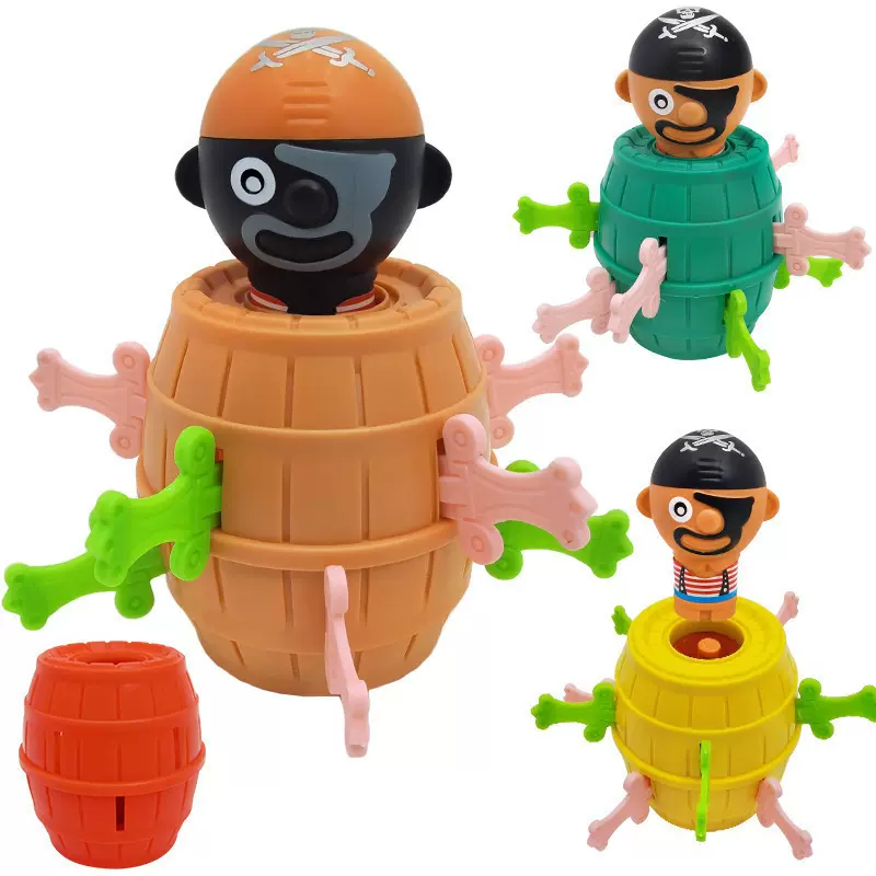 海盗桶插剑疯狂叔叔恶搞玩具解压神器教具聚会游戏抖音整蛊桶