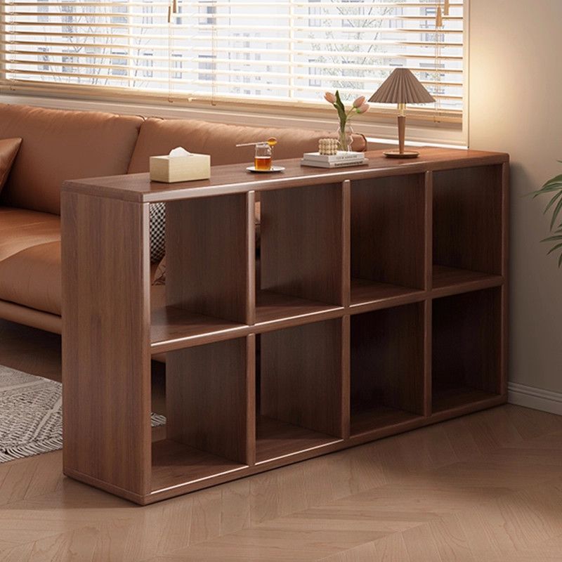 Low Bookcase Household Solid Wood Children's Bookshelf Floor-Standing Storage Rack Living Room Bedroom Wall Storage Grids Cabinet Storage Cabinet