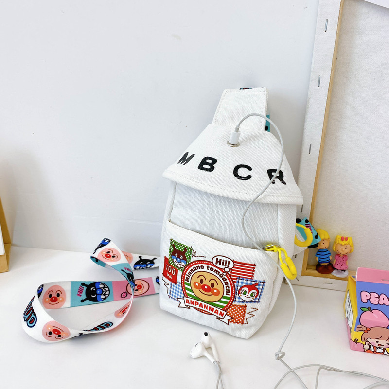 Bolso de hombro pequeño para niños de moda de verano 2021 bolso de pecho de lona de estudiante de moda guapo bolso de pecho de hombro bolsa de mensajero