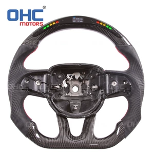 Dodge Charger Challenger SRT 14-19 üçün LED karbon lifli sükan
