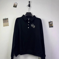 现货 GOODBRAND GB珍珠合身Polo领长袖卫衣 男女同款