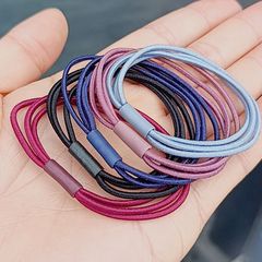 Three-in-one Korean style small fresh black three-in-one hair tie, colorful headband, high elastic base rubber band hair tie
