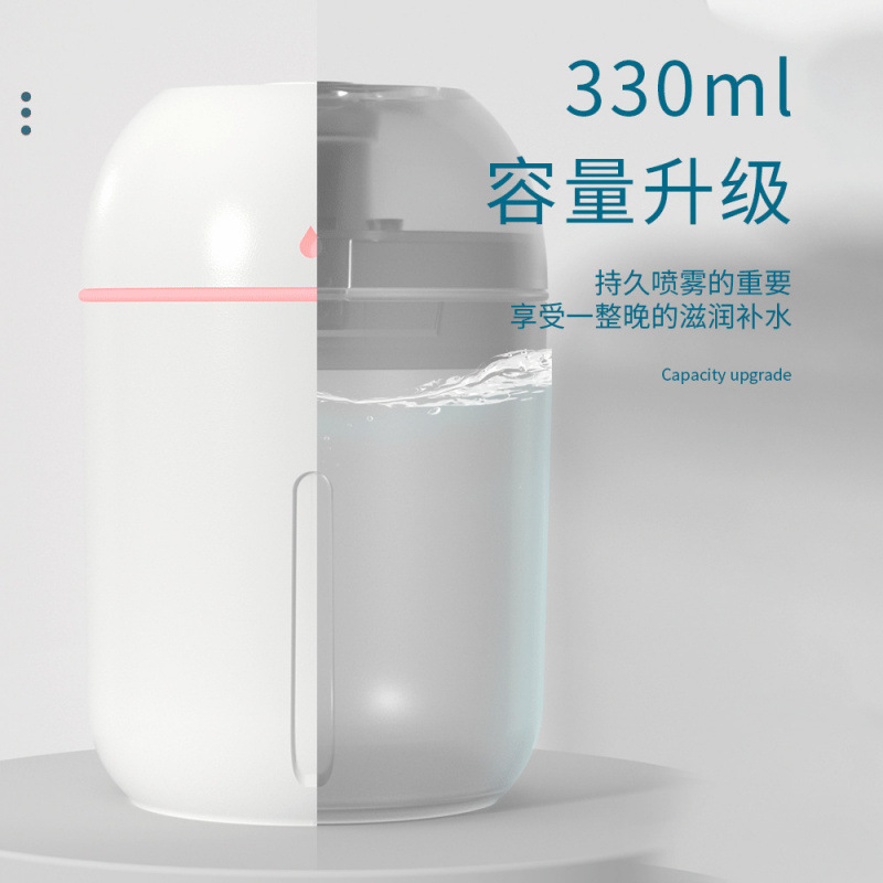 クリエイティブギフト 2025 新しい USB 小型家庭用加湿器寝室デスクトップアロマセラピーライトサイレントスプレー|undefined