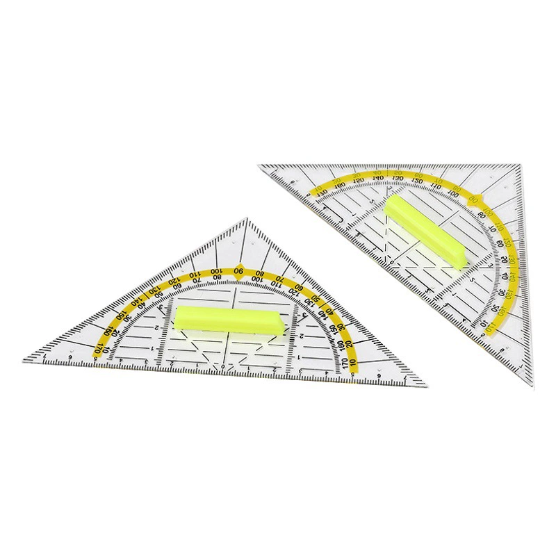 15.7 Труба пластиковая прозрачная многофункциональная треугольная доска для учащихся начальной школы профессиональная линейка с ручкой большой треугольной линейкой