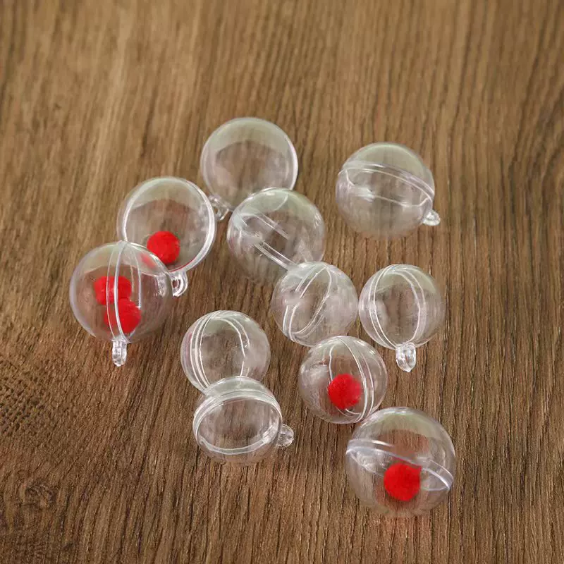 透明球 3cm圣诞球装扮塑料水晶球蛋糕半球空心球厂家直售