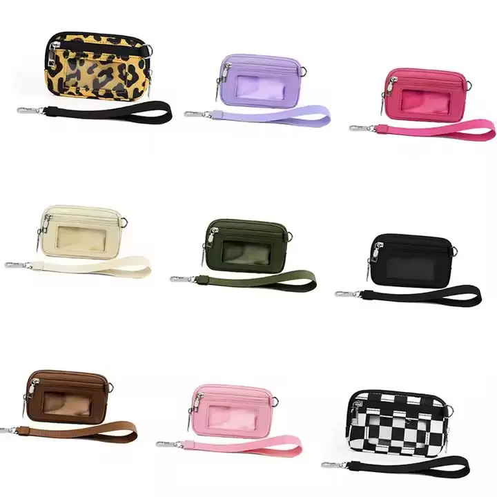 亚马逊简约风防水尼龙小钱包多功能卡包钥匙扣女士硬币零钱包批发