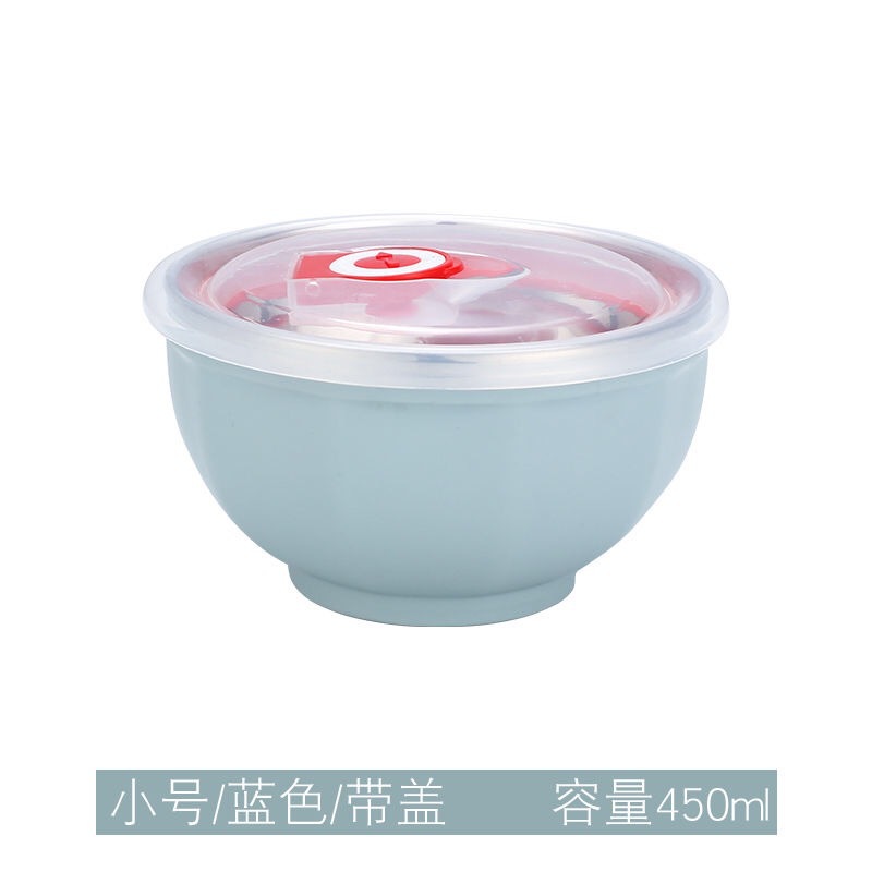 304 tazón de arroz de acero inoxidable de gran capacidad tazón de arroz kindergarten fábrica de aislamiento térmico tazón resistente a la caída de alto valor de color Estilo nórdico tazón
