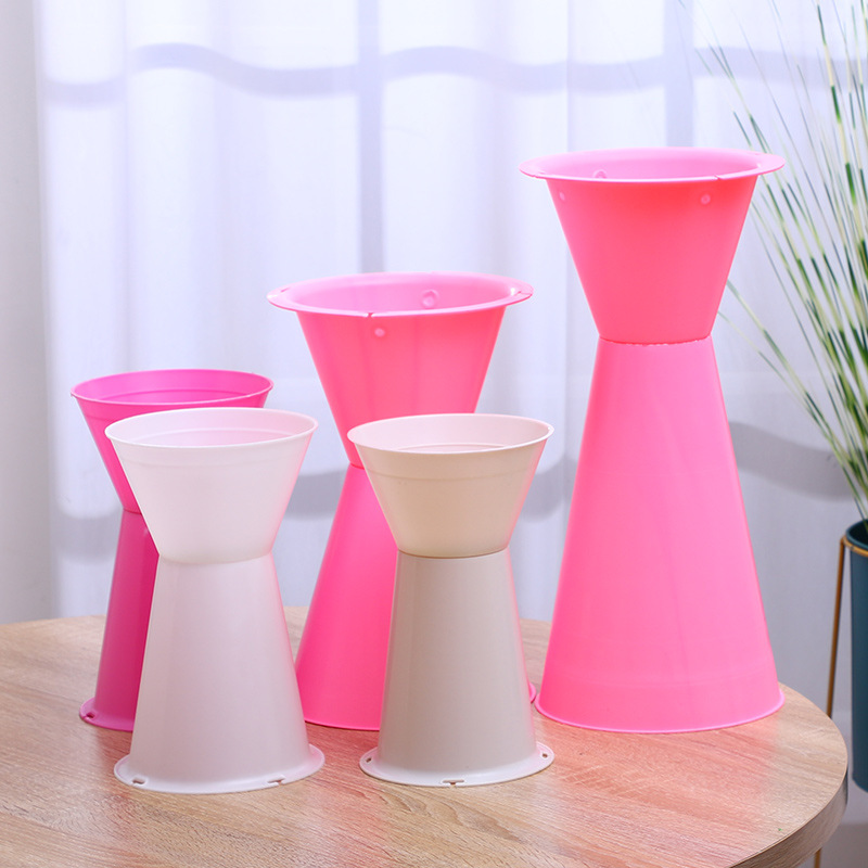 Arreglo floral cubo ramo de flores embalaje liner base fija flecha cubo flor cubo de plástico molde flor tienda de flores herramienta