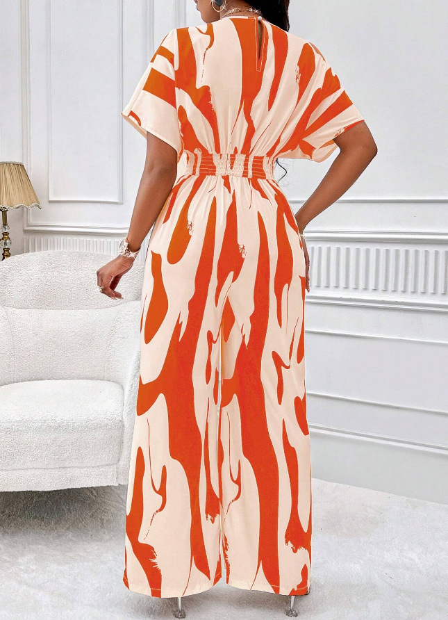 Women's Daily Bodysuits Casual Stripe Full Length Printing Jumpsuits display picture 12