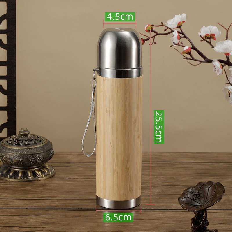 Chinoiseries Élégant Couleur Unie Acier Inoxydable Tasse Thermos display picture 3