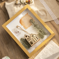 3D hollow picture frame handmade dried flower specimen adhesive display frame for couples' birthday gift moon picture frame