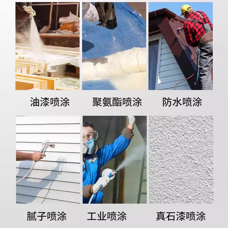 Ningbo City Hailege Machinery multifuncional T9X máquina de pulverización de pintura de piedra real DC sin escobillas motor de cobre puro