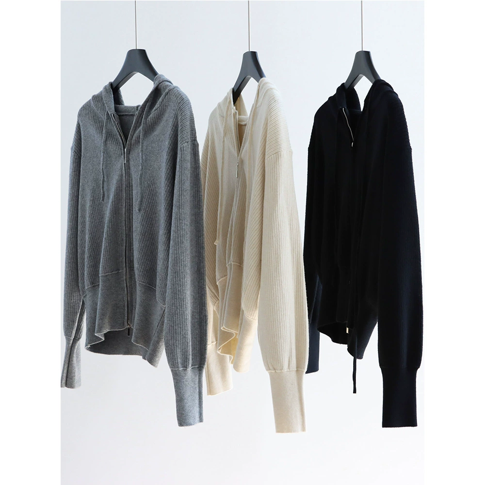 Объем бега пряжа с капюшоном на молнии вязаный повседневный свободный короткий кардиган куртка женский свитер топ повседневный