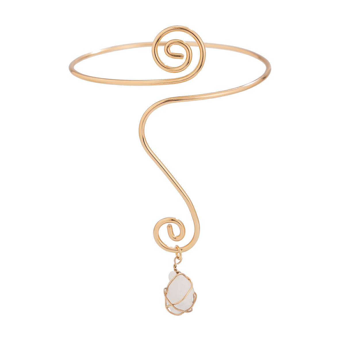 Wholesale Jewelry Simple Style Geometric Iron December Birthstone Turquoise Inlay Arm Bracelet display picture 24