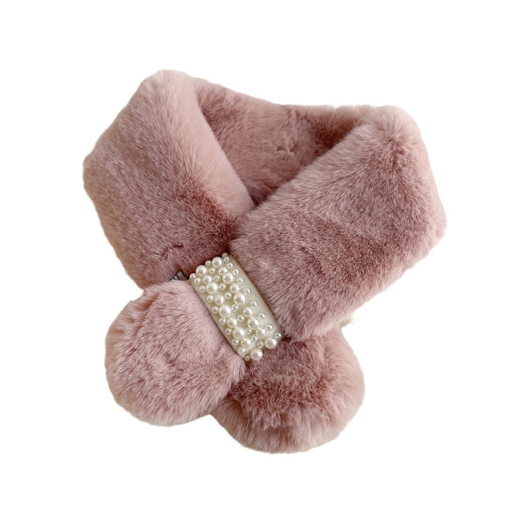 Koreaanse versie van winterimitatie otterkonijn dubbelzijdige pluche verdikte sjaal, warme damesbont-halsdoek_voghion.com