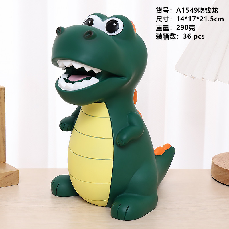 Venta caliente transfronteriza gran capacidad dinosaurio hucha alcancía decoración gran vinilo resistente a la caída regalo de los niños