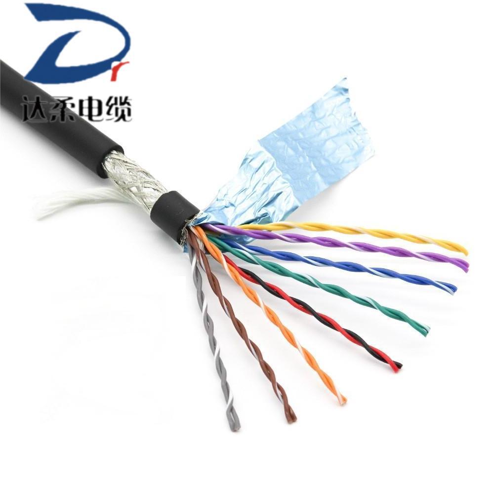 达柔电缆数控化机床设备抗折弯高柔性耐磨拖链网线STP6*2*26AWG