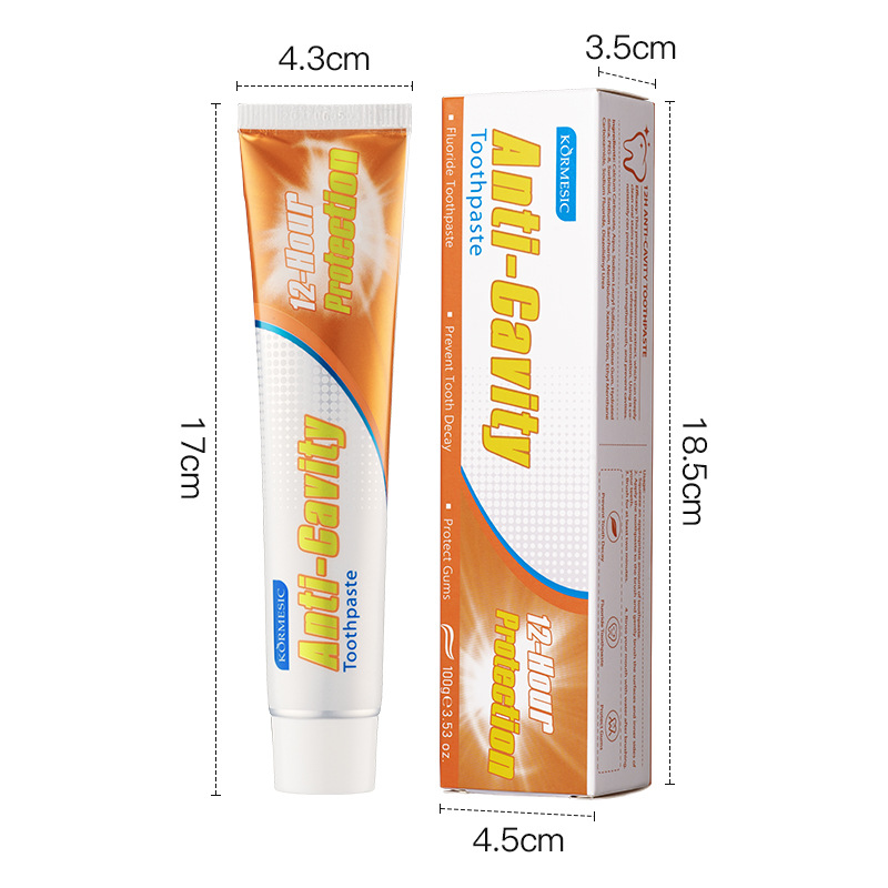 KORMESIC pasta de dientes en inglés, aliento fresco, limpieza oral, fábrica de comercio exterior transfronterizo al por mayor image 11