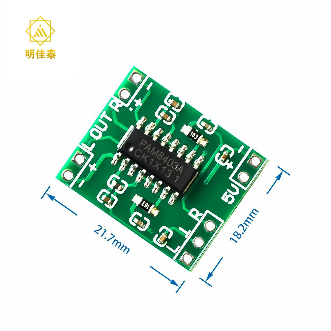 Зелёная платформа PAM8403 порта платформа D класс 2x3W ультра-микро цифровая панель 2,5-5В кабель USB питание