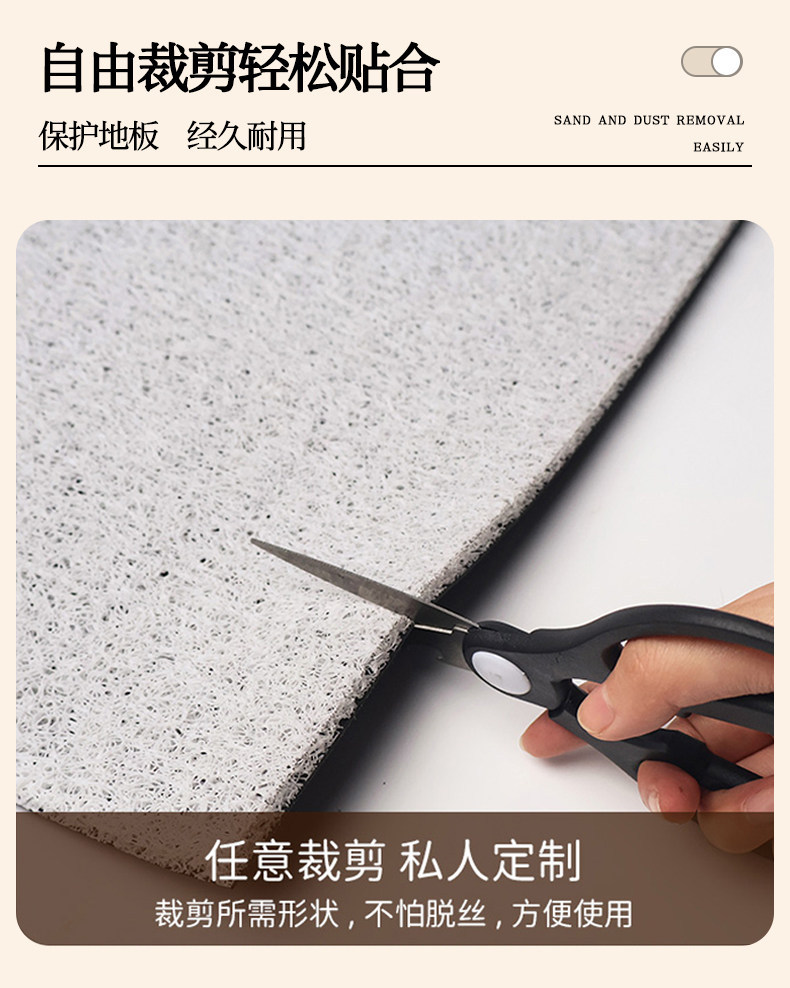 Cartoon Cute Household Entrance Anti-Slip and Dirt-Resistant Foot Mat, Indoor and Outdoor Wire Loop Dust-Removing Door Mat