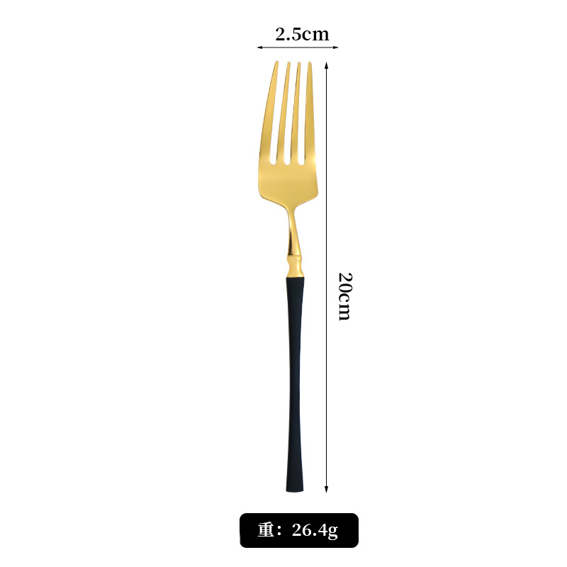 [골드+블랙] 포크*1